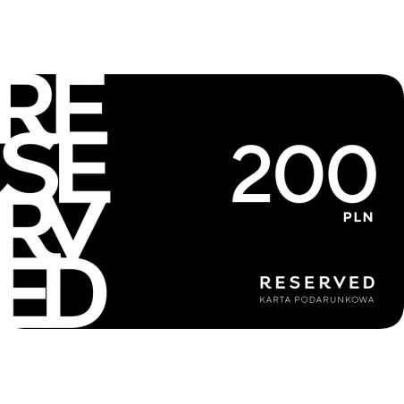 Karta Podarunkowa Reserved 200 zł