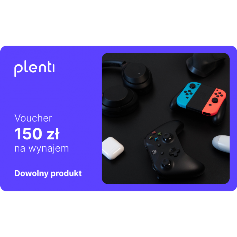 Voucher Plenti 150 zł- wynajem dowolnego produktu elektronicznego