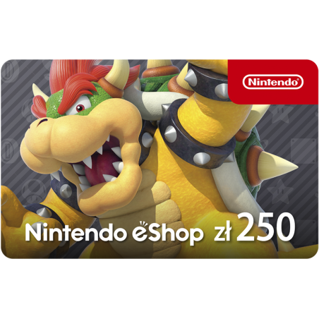 Elektroniczna karta podarunkowa Nintendo eShop 250 PLN